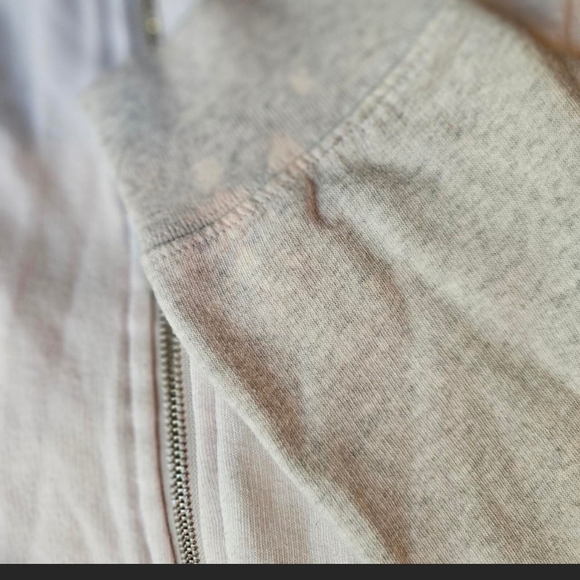 PINK Victoria's Secret Light Gray Quarter Zip Jacket - Picture 2 of 6